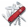 Scyzoryk Victorinox Climber - Z korkociągiem, nożyczkami, otwieraczem do puszek, stal nierdzewna - Do outdooru i codziennego użytku - 91 mm - Czerwony przezroczysty